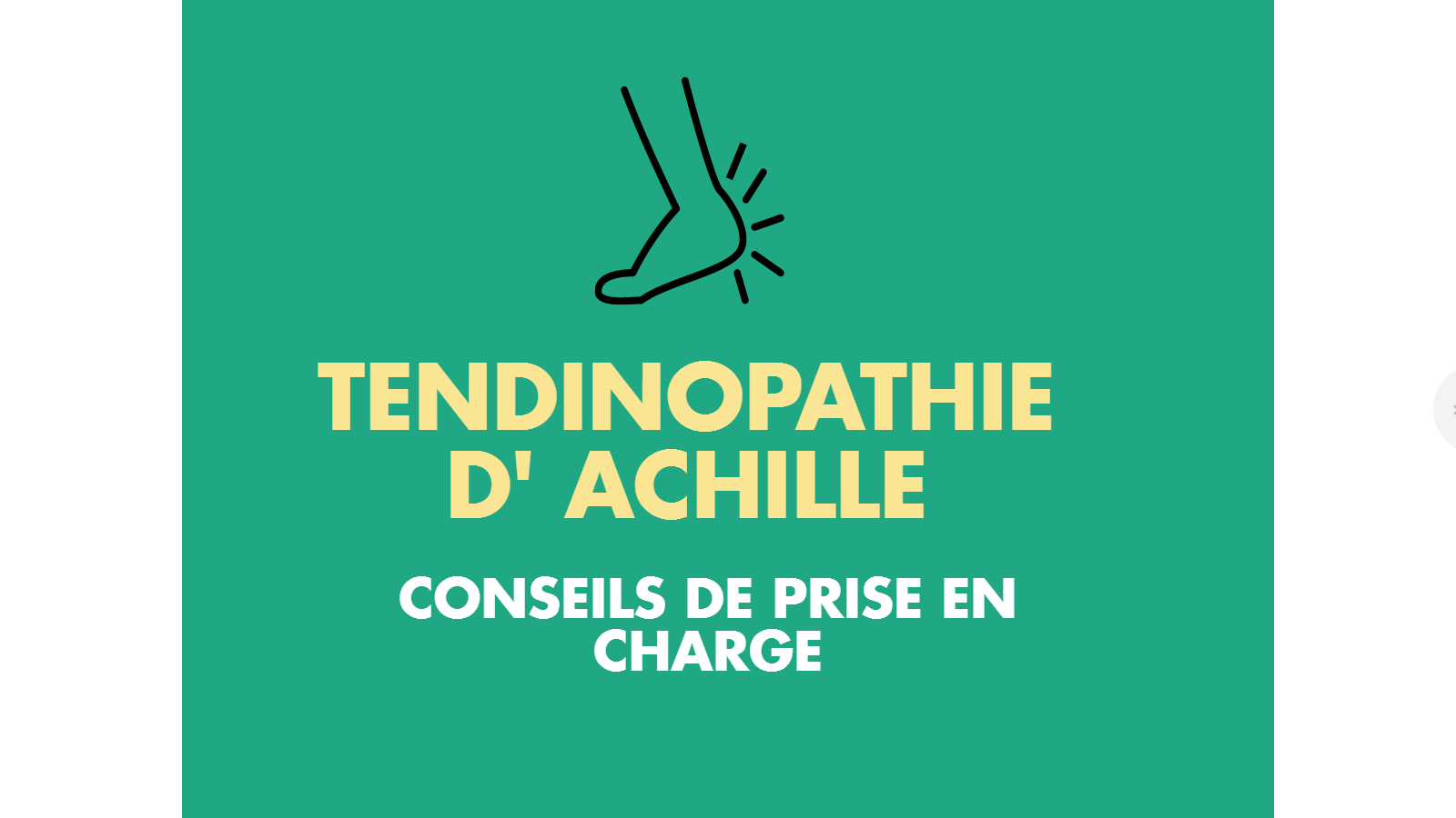 Conseils de management de Tendinopathie d’Achille